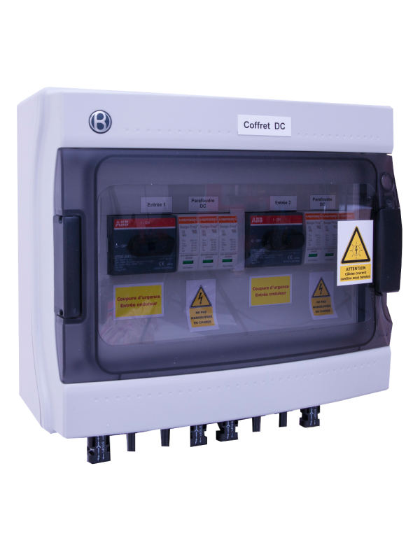 Coffret DC 2x MPPT - 25A - 1000VDC pour photovoltaique Coffret DC 2x MPPT - 25A - 1000VDC pour photovoltaique