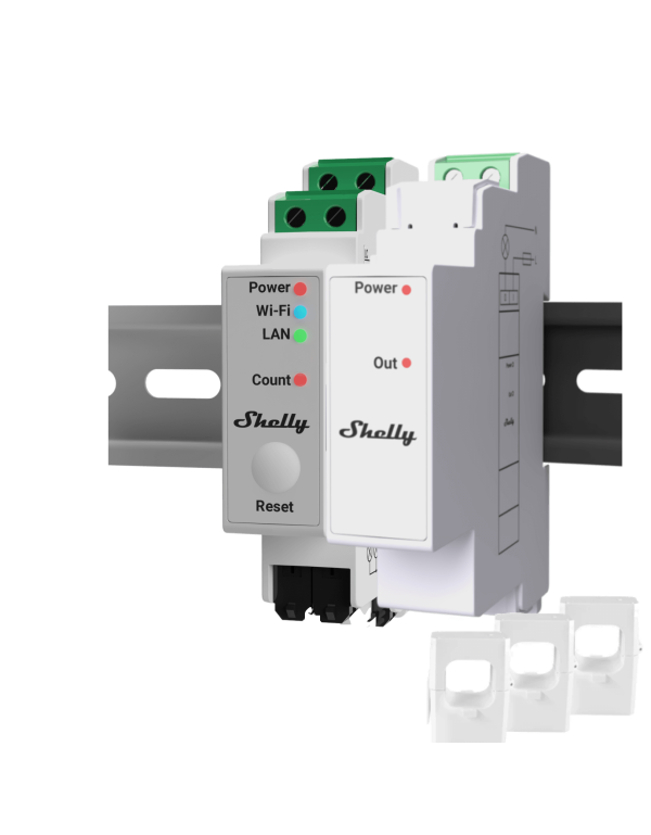 Compteur + Commutateur intelligent SOCONNECTED Shelly Triphasé | Alma Solar® N°1 des panneaux solaires Compteur + Commutateur intelligent SOCONNECTED Shelly Triphasé | Alma Solar® N°1 des panneaux solaires