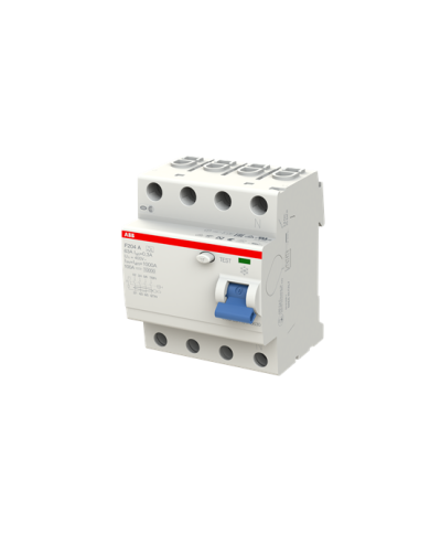 Disjoncteur FI ABB F204A-63/0,3, 63A/0,3mA, 4-Pôles