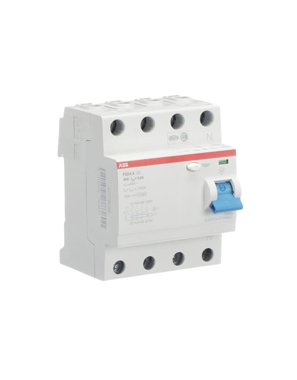 Disjoncteur FI ABB F204A-40/0,3 4 pôles 40/0,3A Disjoncteur FI ABB F204A-40/0,3 4 pôles 40/0,3A