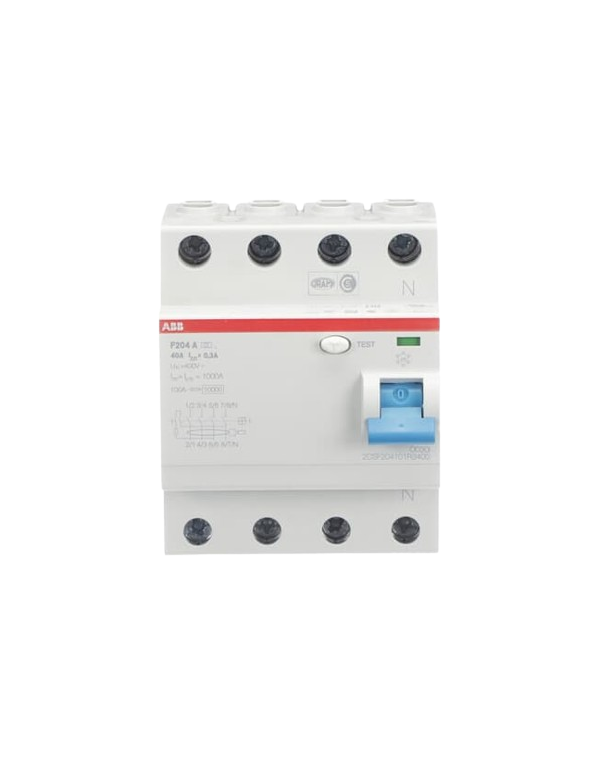 Disjoncteur FI ABB F204A-40/0,3 4 pôles 40/0,3A Disjoncteur FI ABB F204A-40/0,3 4 pôles 40/0,3A