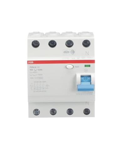 Dispositif à courant résiduel ABB 2CSF204101R1630 F204A-63/0,03 Type A 4 pôles 63 A 0.03 A 230 V