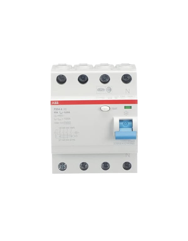 Dispositif à courant résiduel ABB 2CSF204101R1630 F204A-63/0,03 Type A 4 pôles 63 A 0.03 A 230 V Dispositif à courant résiduel ABB 2CSF204101R1630 F204A-63/0,03 Type A 4 pôles 63 A 0.03 A 230 V