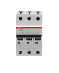 Disjoncteur miniature ABB S200M Type B, 3 pôles 63A 440V, capacité de coupure 10 kA System Pro M Compact