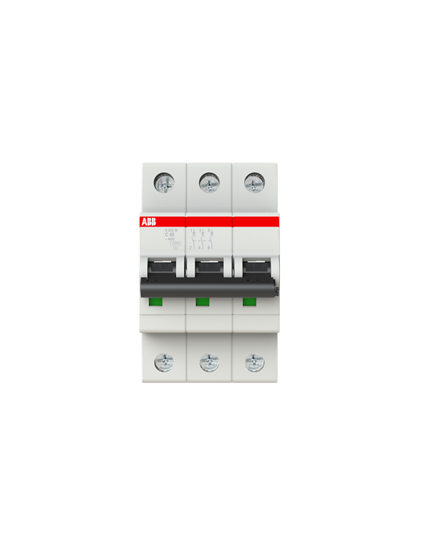 Disjoncteur ABB S203M-C40 3P 40A caractéristique C, 10 kA