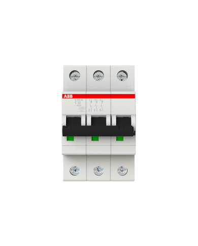 Disjoncteur ABB S203M-C32 3P 32A caractéristique C, 10 kA