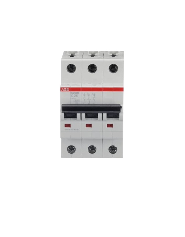 Disjoncteur ABB S203M-C25 3P 25A caractéristique C, 10 kA