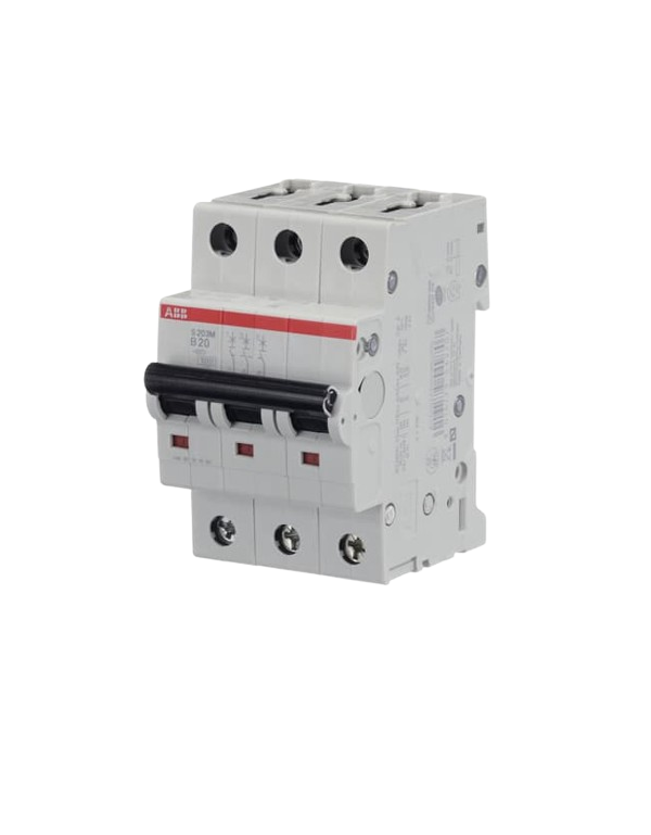 Disjoncteur ABB S203M-B20 3P 20A caractéristique B, 10 kA