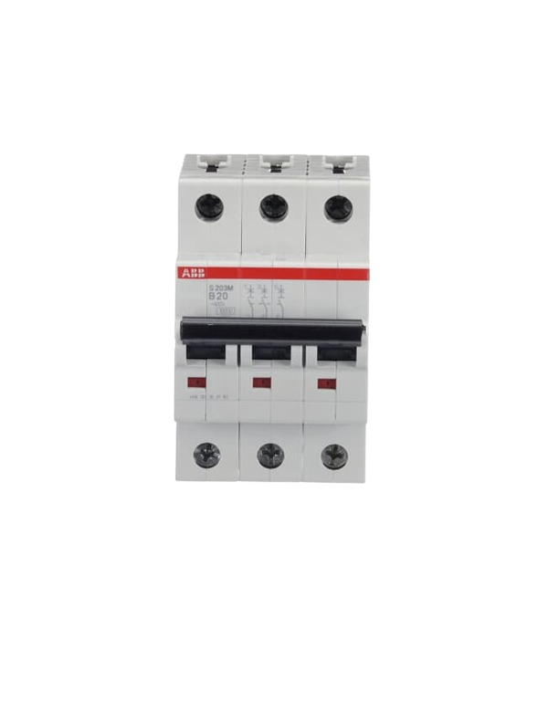 Disjoncteur ABB S203M-B20 3P 20A caractéristique B, 10 kA