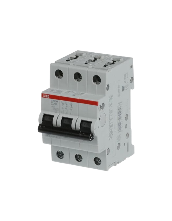 Disjoncteur ABB S203M-C20 3P 20A caractéristique C, 10 kA Disjoncteur ABB S203M-C20 3P 20A caractéristique C, 10 kA