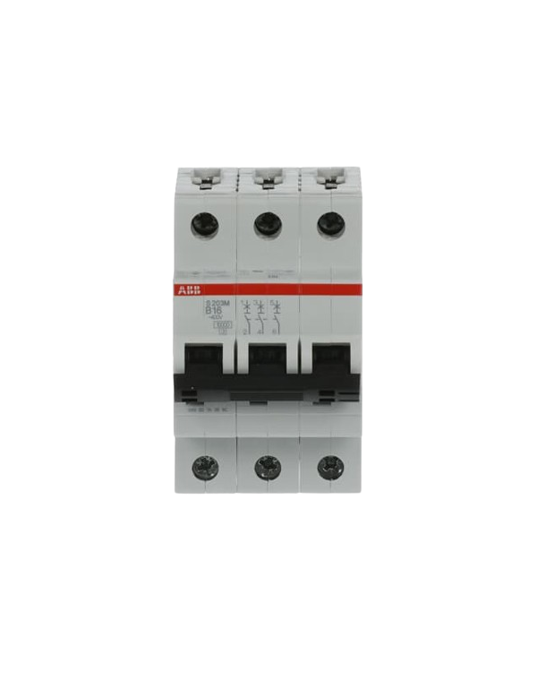 Disjoncteur ABB S203M-B16 3P 16A caractéristique B, 10 kA