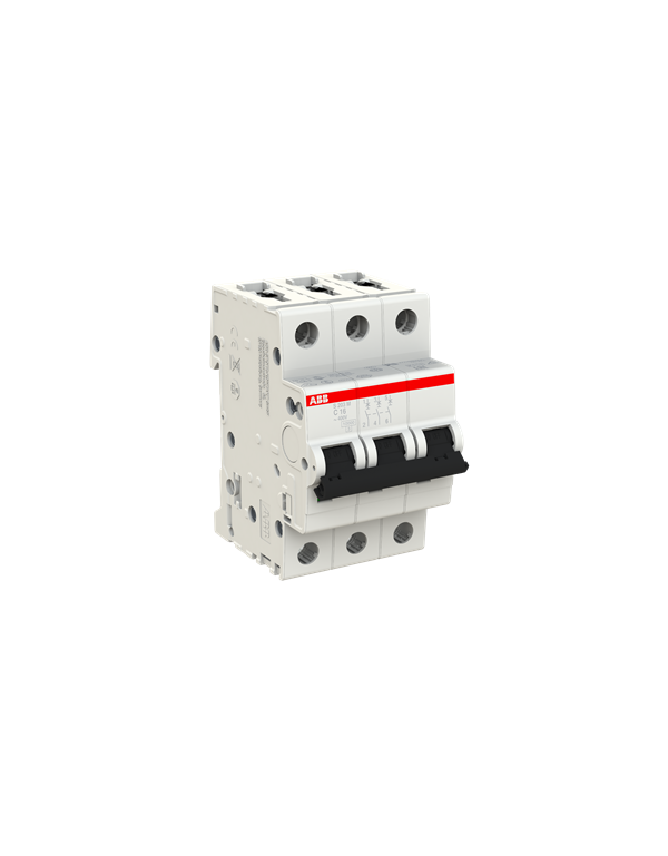 Disjoncteur ABB S203M-C16 3P 16A caractéristique C, 10 kA