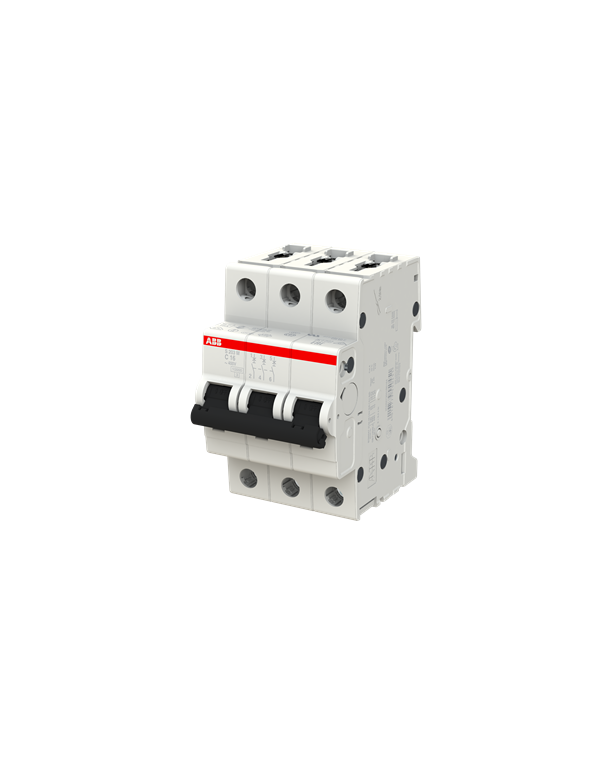 Disjoncteur ABB S203M-C16 3P 16A caractéristique C, 10 kA