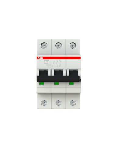 Disjoncteur ABB S203M-C16 3P 16A caractéristique C, 10 kA