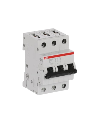 Disjoncteur ABB S203M-C10 3P 10A caractéristique C, 10 kA