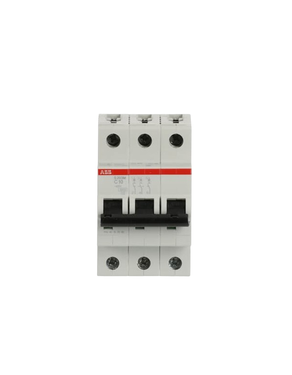 Disjoncteur ABB S203M-C10 3P 10A caractéristique C, 10 kA