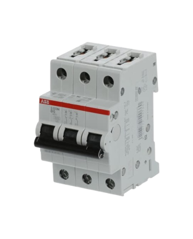 Disjoncteur ABB S203M-B6 3P 6A caractéristique B, 10 kA
