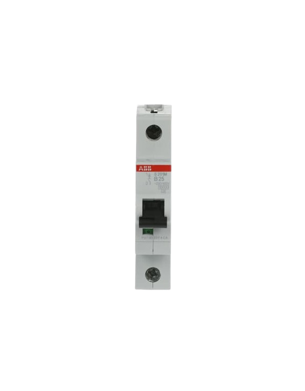 Disjoncteur ABB S201M-B25 1P 25A caractéristique B, 10 kA Disjoncteur ABB S201M-B25 1P 25A caractéristique B, 10 kA