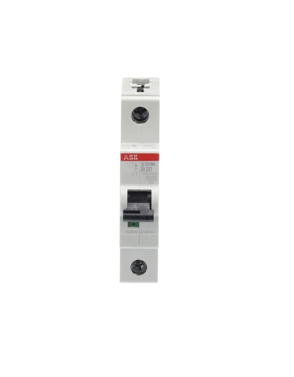 Disjoncteur ABB S201M-B20 1P 20A caractéristique B, 10 kA Disjoncteur ABB S201M-B20 1P 20A caractéristique B, 10 kA