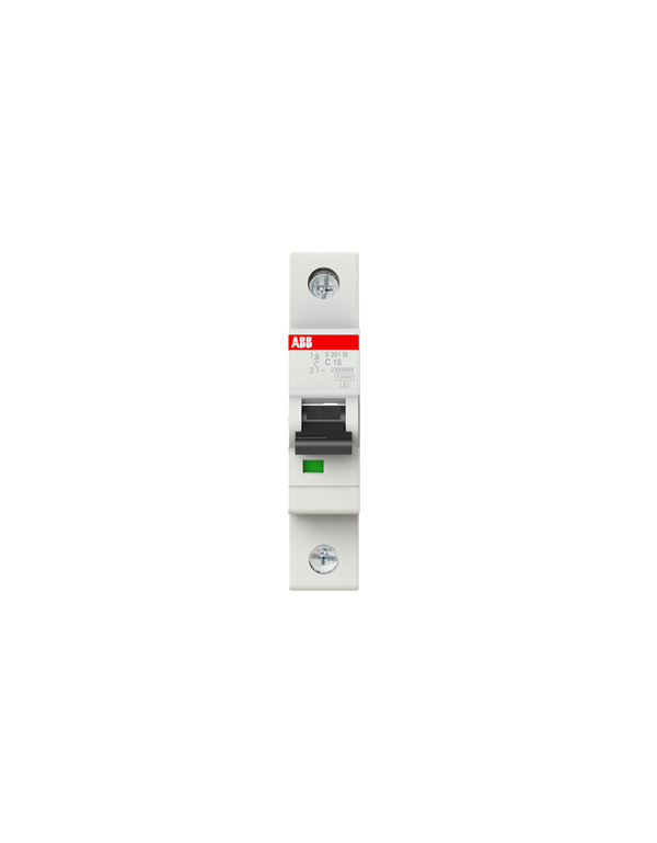 Disjoncteur ABB S201M-C16 1P 16A caractéristique C, 10 kA
