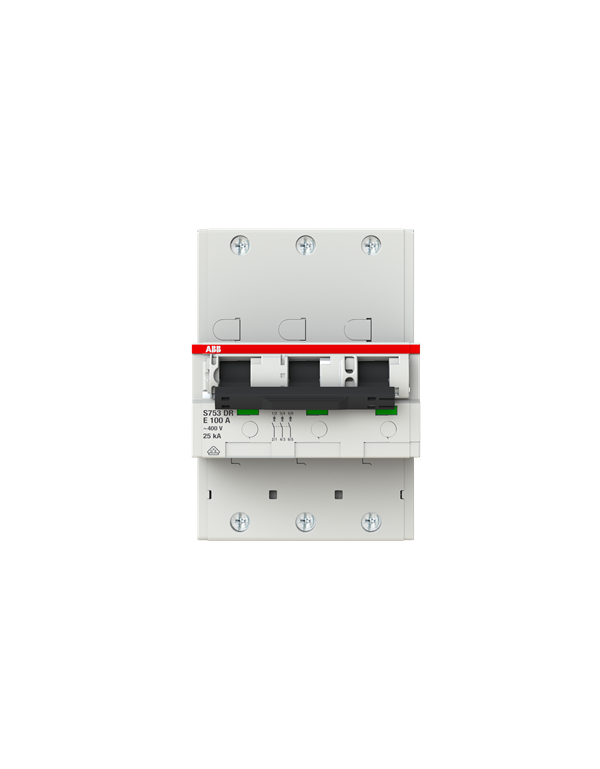 Disjoncteur miniature sélectif ABB S753 DR E100 3P 100A Disjoncteur miniature sélectif ABB S753 DR E100 3P 100A