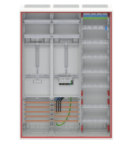 Armoire complète Striebel & John DD37V11VB pour 40A 1 compteur & 1 réserve, 72 & 48TE, BH3, 3 champs 16 mm² Armoire complète Striebel & John DD37V11VB pour 40A 1 compteur & 1 réserve, 72 & 48TE, BH3, 3 champs 16 mm²