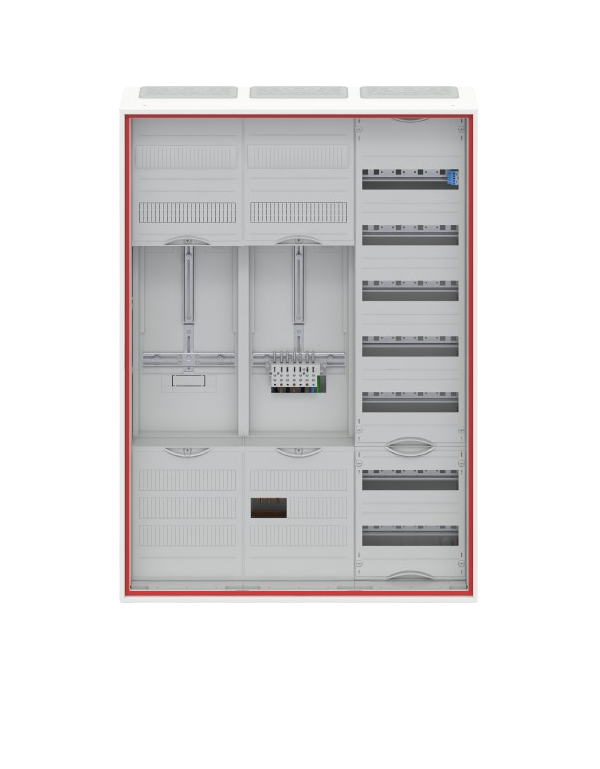 Armoire complète Striebel & John DD37V11VB pour 40A 1 compteur & 1 réserve, 72 & 48TE, BH3, 3 champs 16 mm² Armoire complète Striebel & John DD37V11VB pour 40A 1 compteur & 1 réserve, 72 & 48TE, BH3, 3 champs 16 mm²