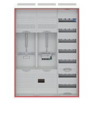 Armoire complète Striebel & John DD37V11VB pour 40A 1 compteur & 1 réserve, 72 & 48TE, BH3, 3 champs 16 mm² Armoire complète Striebel & John DD37V11VB pour 40A 1 compteur & 1 réserve, 72 & 48TE, BH3, 3 champs 16 mm²