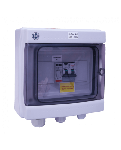 Coffret AC 14kW monophasé 230VAC 63A pour photovoltaique Coffret AC 14kW monophasé 230VAC 63A pour photovoltaique